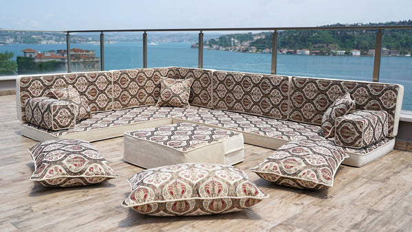 Corner Arabic Diwan Sofa Set – Turkish Floor Seating