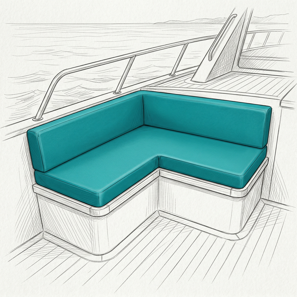 L-Shaped Boat Cushions