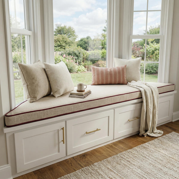 Custom Trapezoid Window Seat Cushion – Made to Measure