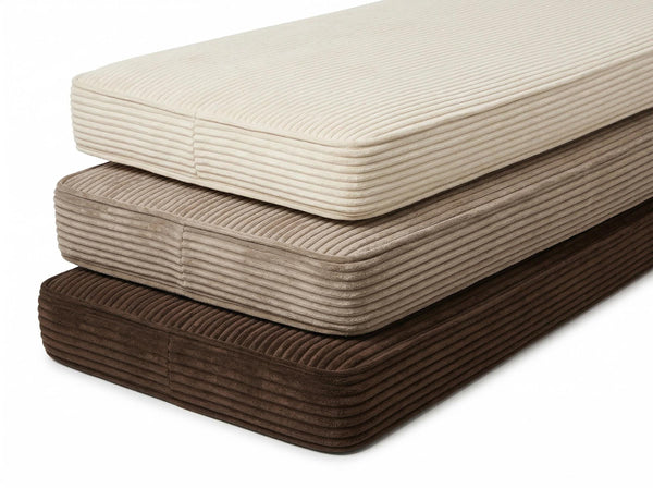 Custom Corduroy Window Seat Cushion – Zippered Bench Pad