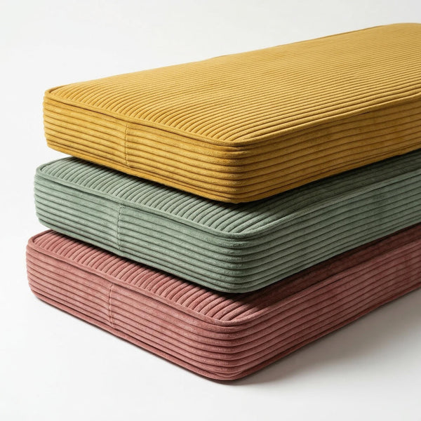 Custom Corduroy Bench Cushion – High Density Foam