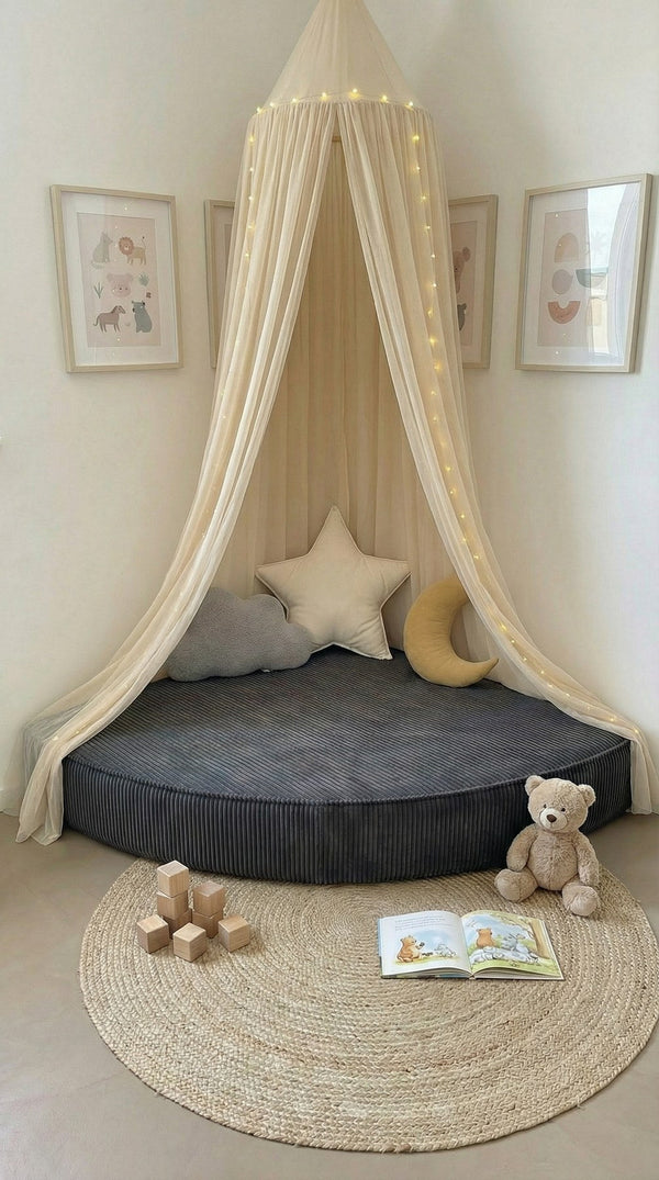 Custom Corner Floor Cushion – Corduroy Kids Play Nook
