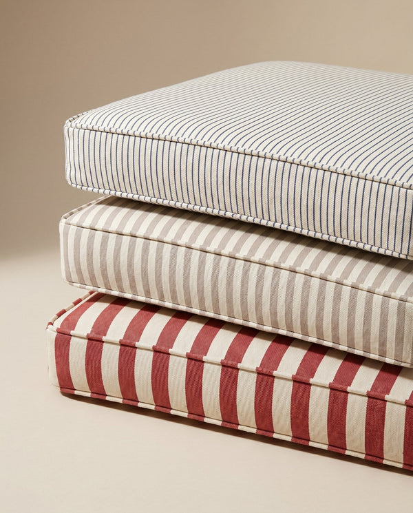 Custom Striped Window Seat Cushion – Kitchen Banquette