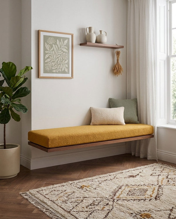 Custom Teddy Boucle Window Seat Cushion – Daybed Pad
