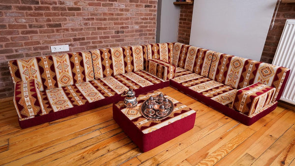 Premium Diwan Sofa Sets, Floor Cushions, Oriental Arabic Seating Floor Sofa, Sectional Floor Sofa, Arabic Majlis