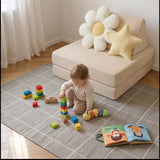 Custom Kids Play Sofa, Foldable Corduroy Floor Couch, Convertible Toddler Lounge & Play Bed, Modular Nursery Seating, Ma