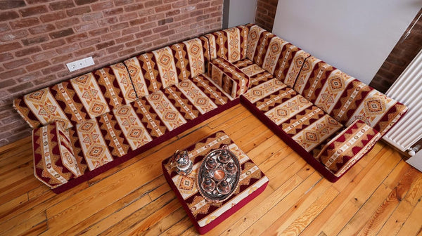 Premium Diwan Sofa Sets, Floor Cushions, Oriental Arabic Seating Floor Sofa, Sectional Floor Sofa, Arabic Majlis