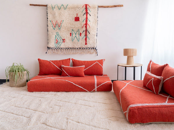Moroccan Loveseat Orange
