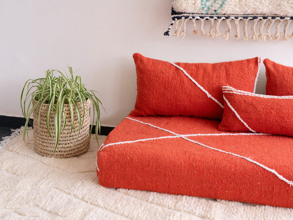 Moroccan Loveseat Orange