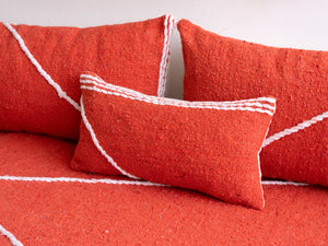 Orange Boho Floor Couch