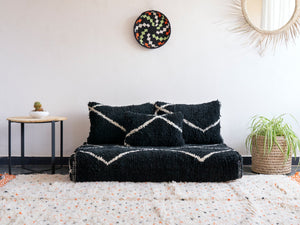 Black Moroccan Floor Sofa