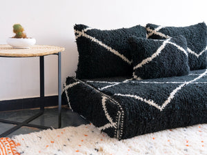 Black Moroccan Floor Sofa