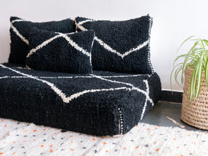 Black Moroccan Floor Sofa