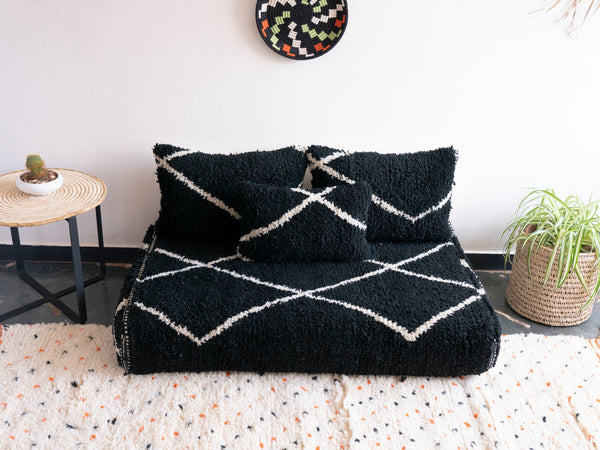 Black Moroccan Floor Sofa