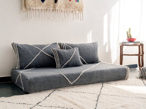 Gray Floor Couches, Modular Sofa Set, Floor Cushions, Sectional Sofa, Floor Pillow, Loveseat Sofa, Boho Floor Couches