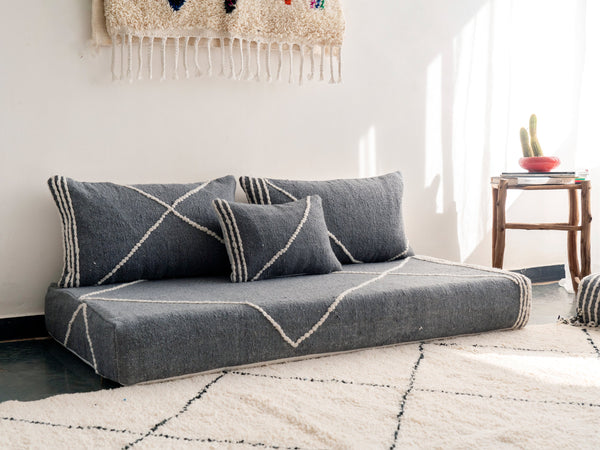 Gray Floor Couches, Modular Sofa Set, Floor Cushions, Sectional Sofa, Floor Pillow, Loveseat Sofa, Boho Floor Couches