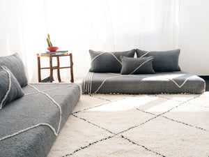 Gray Floor Couches, Modular Sofa Set, Floor Cushions, Sectional Sofa, Floor Pillow, Loveseat Sofa, Boho Floor Couches