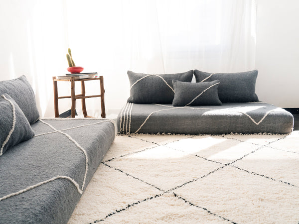 Gray Floor Couches, Modular Sofa Set, Floor Cushions, Sectional Sofa, Floor Pillow, Loveseat Sofa, Boho Floor Couches