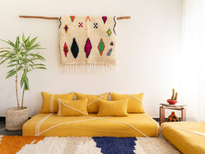 Yellow Moroccan Floor Couches