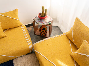 Yellow Moroccan Floor Couches