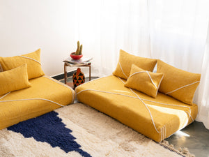 Yellow Moroccan Floor Couches