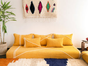 Yellow Moroccan Floor Couches