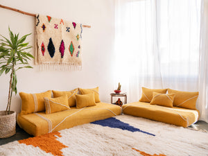 Yellow Moroccan Floor Couches