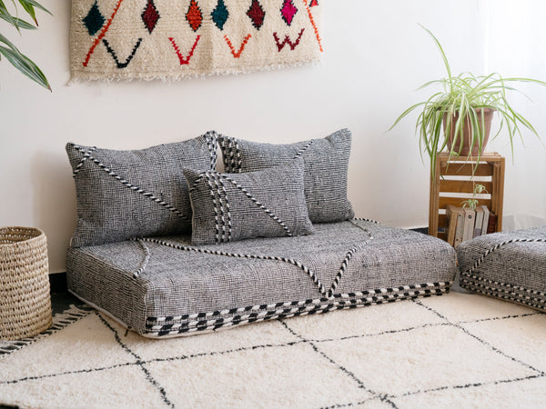 Gray Floor Sofa Cushion