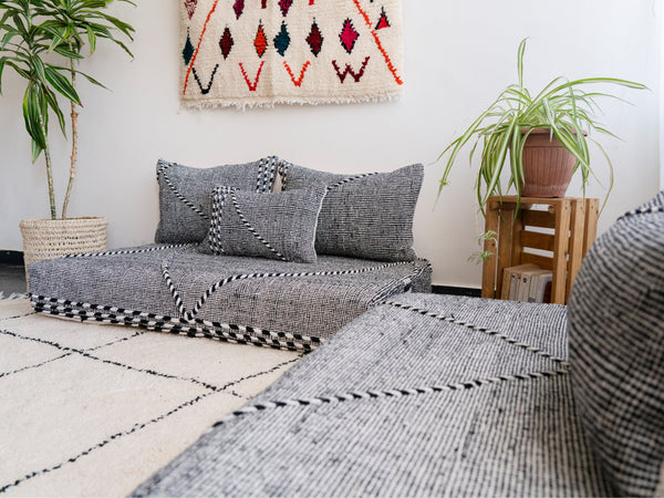 Gray Floor Sofa Cushion