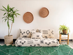 Boho Style Floor Cushion Set, Moroccan Floor Couch, Modular Sofa Seating, Sofa Cushion Set, Bohemian Floor Sofa