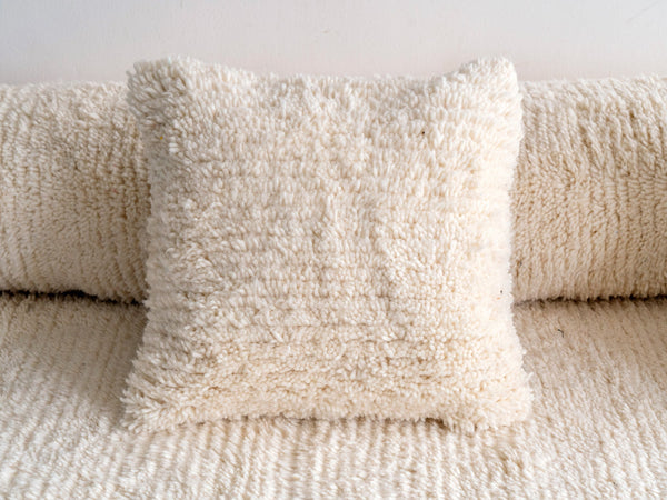 Cylindrical Beige Kilim Floor Pillow, Modular Sofa Cushion, Floor Couches, Boho Style Floor Seating, Wool Moroccan Sofa
