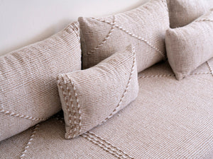 Beige Floor Sofa Set, Boho Sofa, Floor Cushion Set, Living Room Floor Sofa, Floor Seating Set, Large Floor Cushion, Sofa Couch