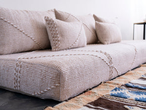Beige Floor Sofa Set, Boho Sofa, Floor Cushion Set, Living Room Floor Sofa, Floor Seating Set, Large Floor Cushion, Sofa Couch