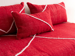 Boho Style Floor Sofa Seating Set, Living Room Sofa Set, Customized Red Floor Sofa Set, Handmade Floor Couches