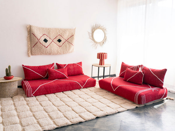 Corner Moroccan Floor Sofa – Boho Modular Seating