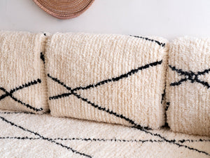 Black Striped Floor Cushions