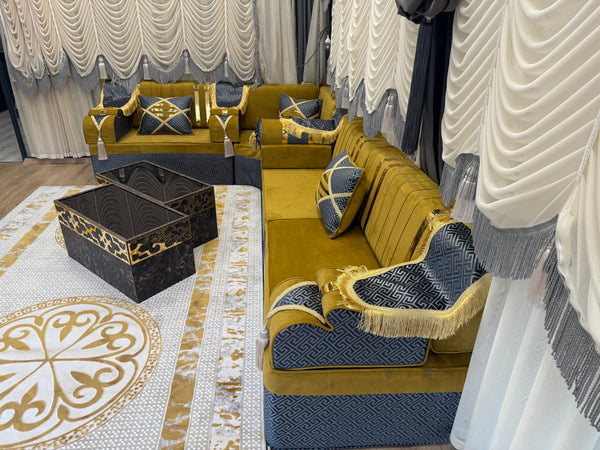 Arabic Lounge Sofa, Traditional Diwan Sofa Sets, Sectional Sofa, Majlis Sofa Set, Loveseat Sofa