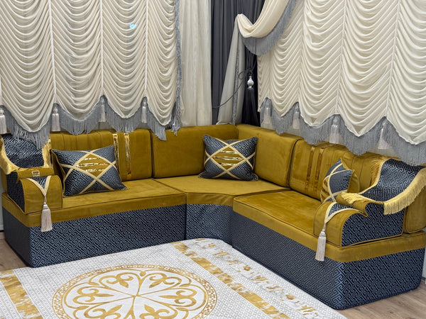 Arabic Lounge Sofa, Traditional Diwan Sofa Sets, Sectional Sofa, Majlis Sofa Set, Loveseat Sofa