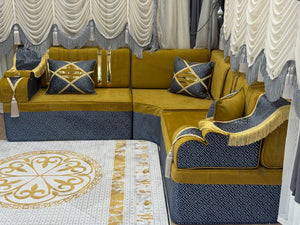 Arabic Lounge Sofa, Traditional Diwan Sofa Sets, Sectional Sofa, Majlis Sofa Set, Loveseat Sofa