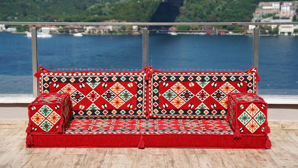 Red Urgup Mystic – Arabic Oriental Floor Sofa