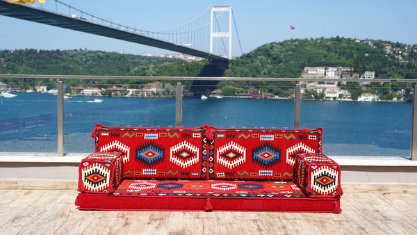 Red Jumbo Supreme – Arabic Oriental Floor Sofa