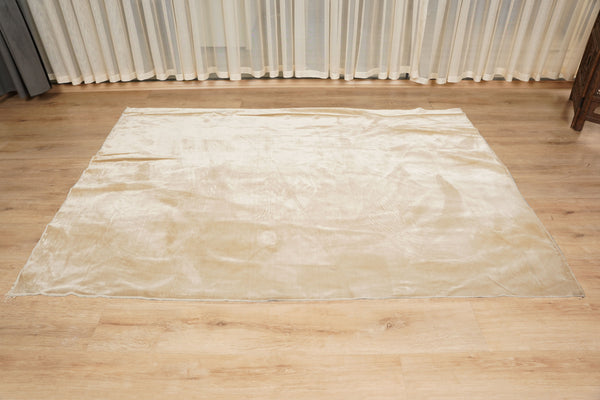 Beige Baghdad Tulip: Single Floor Sofa – Arabic Majlis – Turkish Floor Pouf – Window Seat Cushion – Oriental Floor Seating