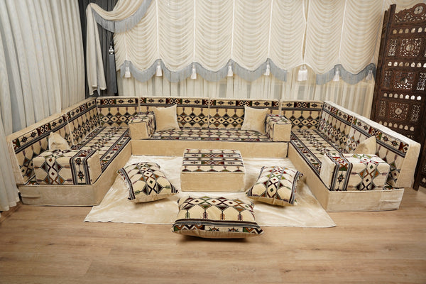 Arabic Diwan Loveseat Floor Sofa – Handmade