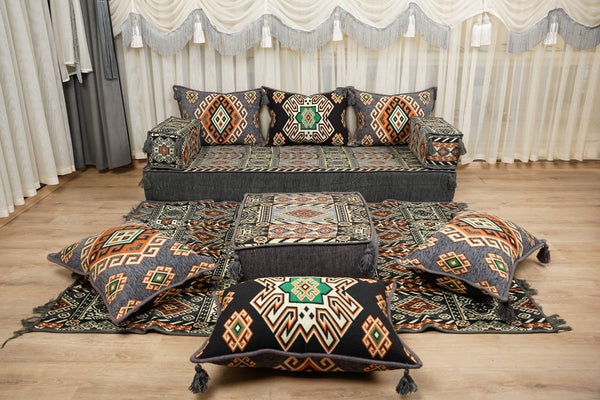 Gray Moritania Mirage – Moroccan Majlis Floor Sofa