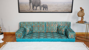 Turquoise Lale Ottoman