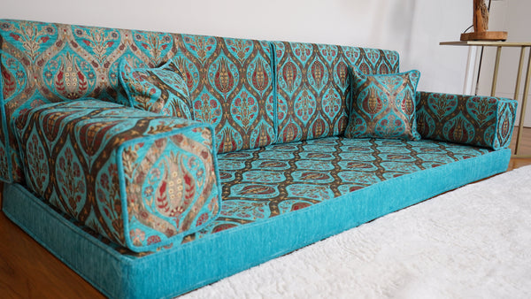 Turquoise Lale Ottoman