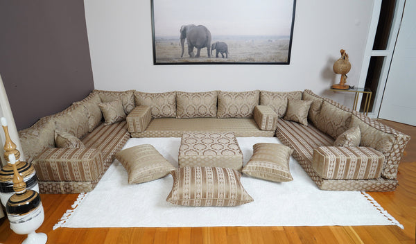 Arabic Majlis Diwan Sofa Set – Boho Bench Cushion