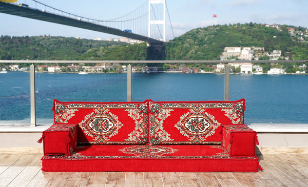 Red Munzur Serenity – Arabic Oriental Floor Sofa