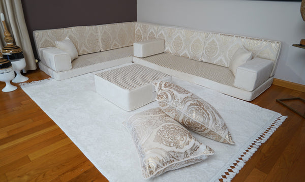 Arabic Majlis Floor Cushion Set – Sectional Diwan Sofa