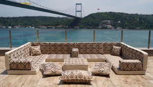 Premium Gray Arabic Sofa Set